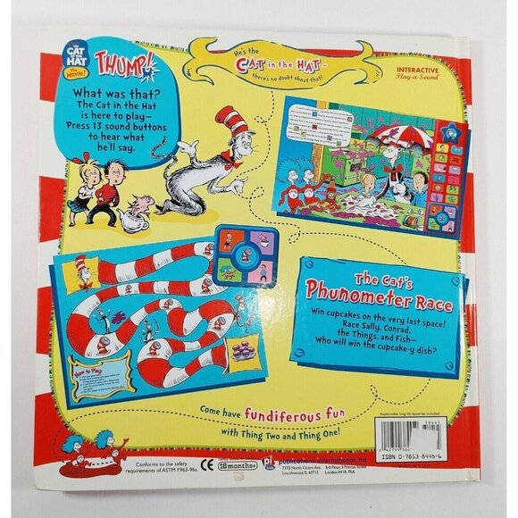 Dr.Suess The  Cat In The Hat The Movie! Play-A-Sound Book Vintage - Picture 3 of 3